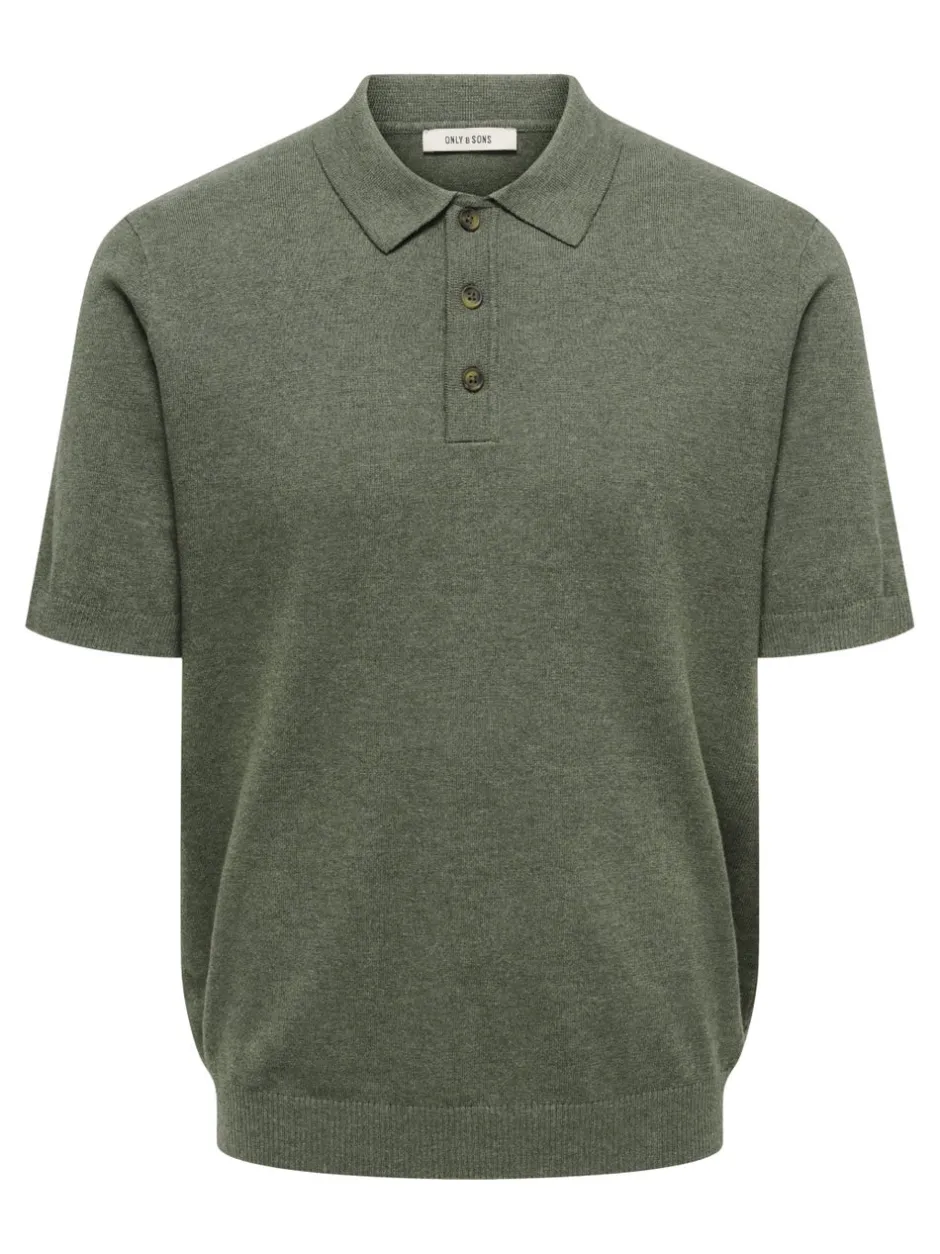 ONSLOUI Strikket poloshirt Strik