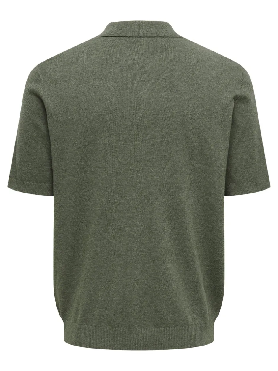 ONSLOUI Strikket poloshirt Strik