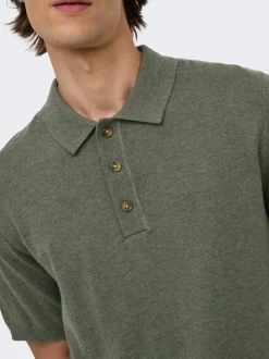 ONSLOUI Strikket poloshirt Strik
