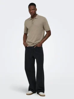 Online ONSLOUI Strikket poloshirt Strik