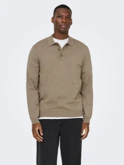 Outlet ONSLOUI Strikket poloshirt Strik