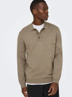 Outlet ONSLOUI Strikket poloshirt Strik