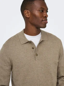 Outlet ONSLOUI Strikket poloshirt Strik