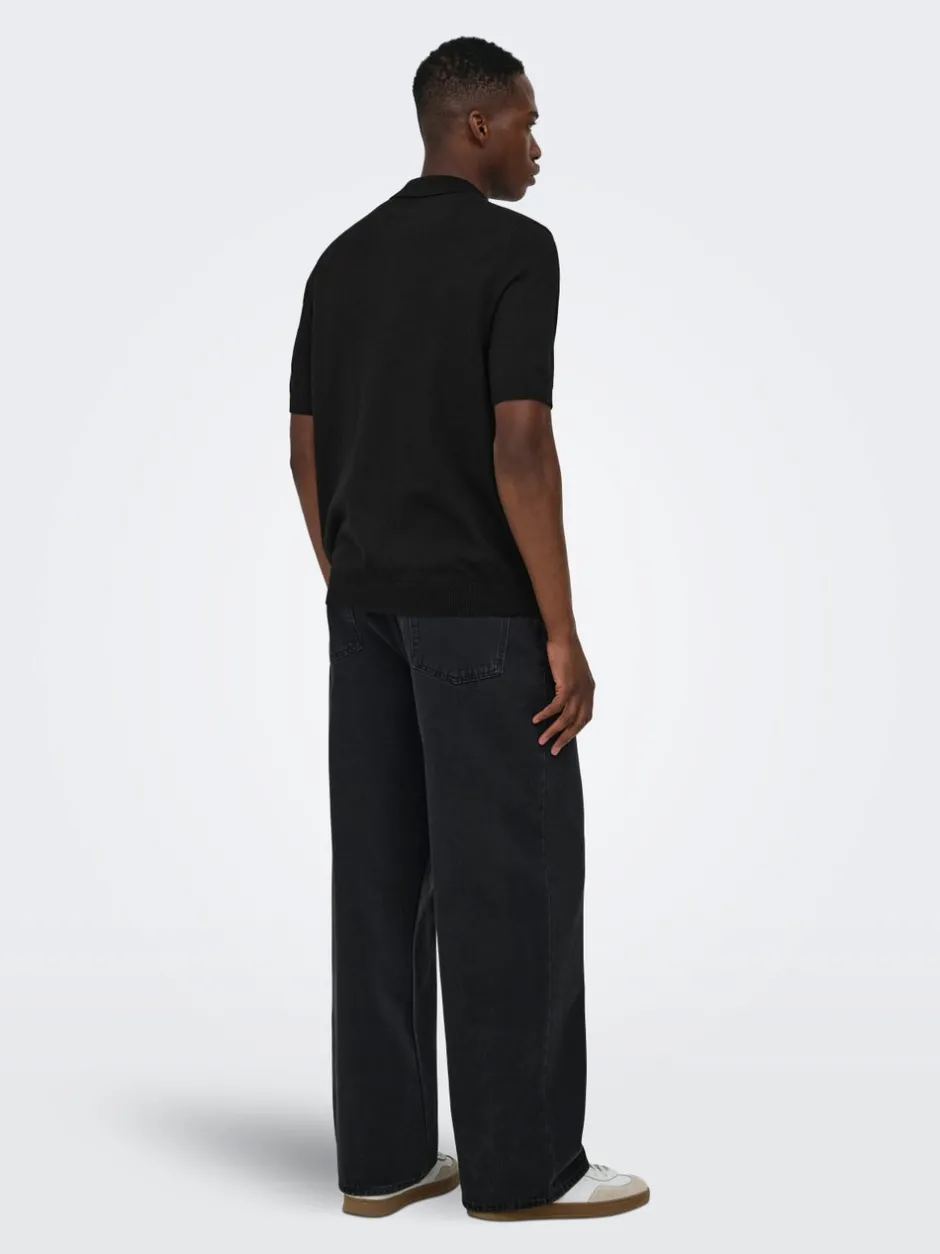 New ONSLOUI Strikket poloshirt Strik