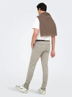 Sale ONSMARK Slim tapered fit Chinobukser Bukser