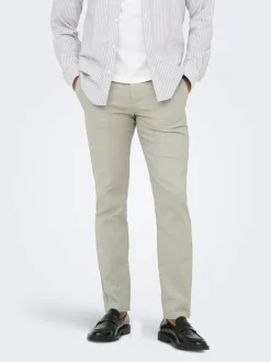 New ONSMARK Tapered fit Hør Chinobukser Bukser
