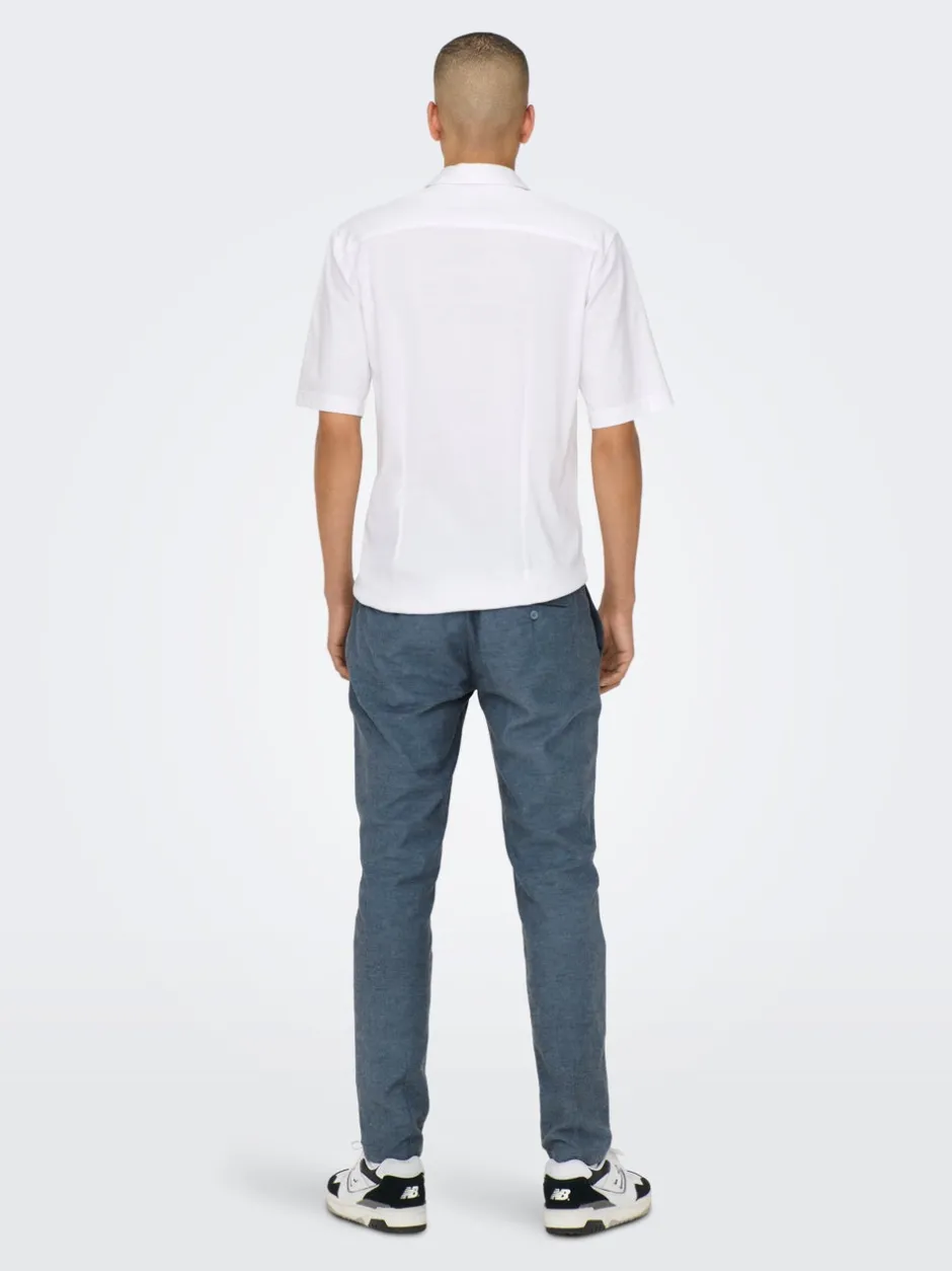Discount ONSMARK Tapered fit Hør Chinobukser Bukser