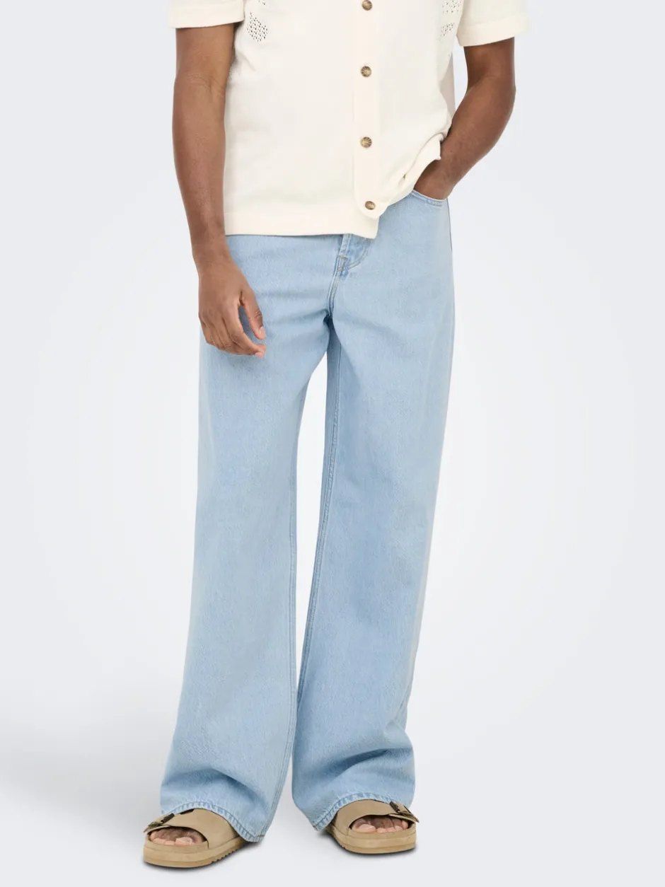 Online ONSREMI Mid rise Wide leg fit Jeans Jeans|Jeans