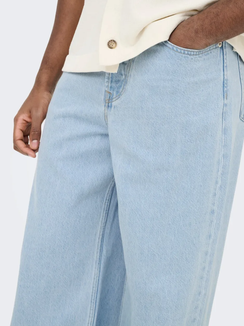 Online ONSREMI Mid rise Wide leg fit Jeans Jeans|Jeans