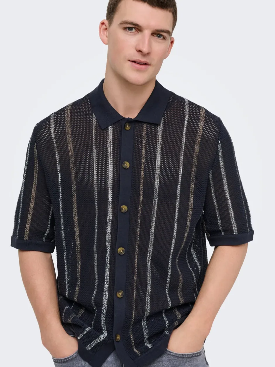 Hot ONSTOBBY Strikket poloshirt Strik