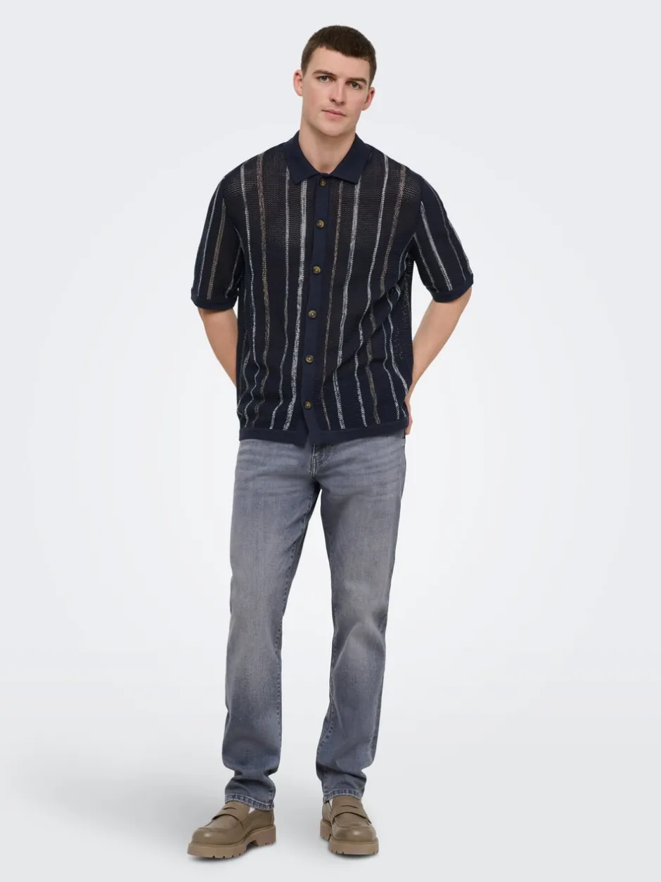 Hot ONSTOBBY Strikket poloshirt Strik