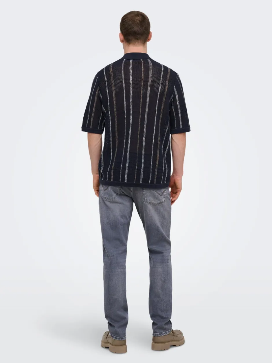 Hot ONSTOBBY Strikket poloshirt Strik
