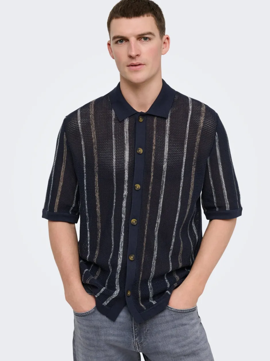 Hot ONSTOBBY Strikket poloshirt Strik