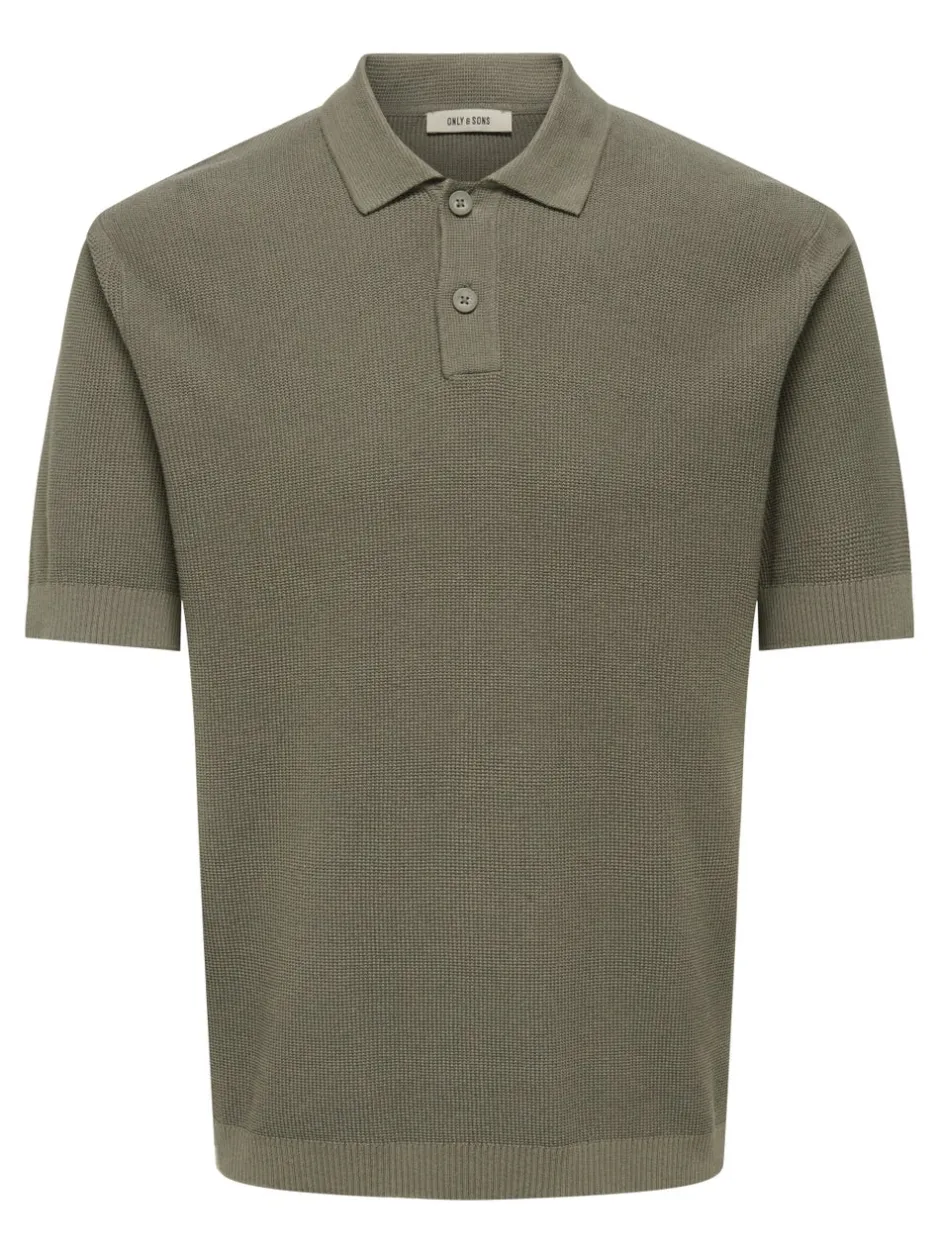Best ONSTONY Strikket poloshirt Strik|T-Shirts