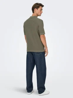 Best ONSTONY Strikket poloshirt Strik|T-Shirts