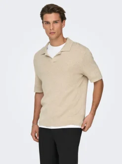 Hot ONSTRAVIS Strikket poloshirt Strik
