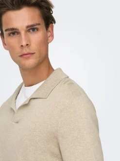 Hot ONSTRAVIS Strikket poloshirt Strik