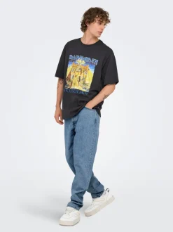 Online ONSTYE Høj talje Tapered fit Jeans Jeans|Jeans