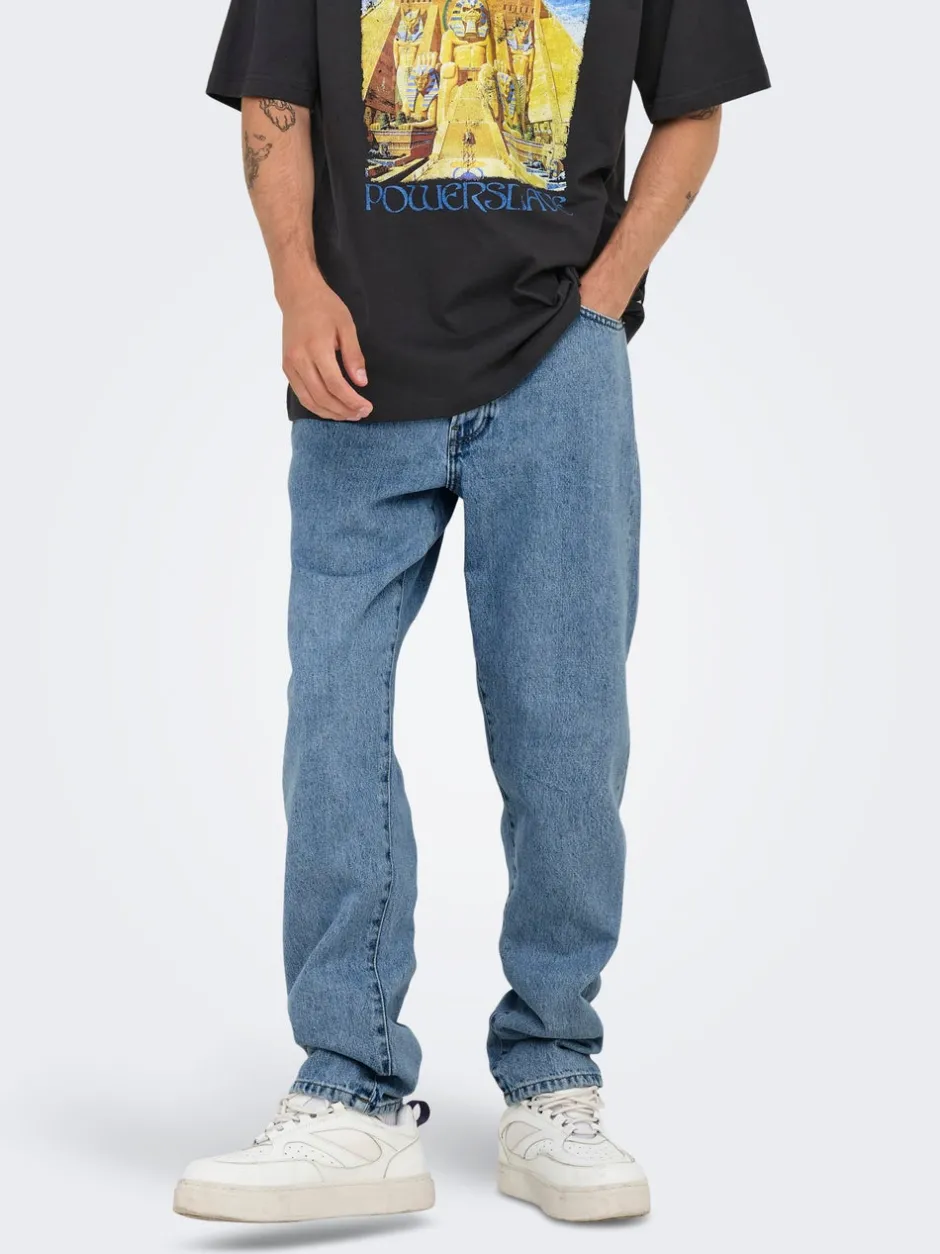 Online ONSTYE Høj talje Tapered fit Jeans Jeans|Jeans