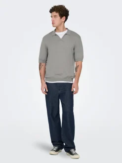 New ONSWYLER Strikket poloshirt Strik