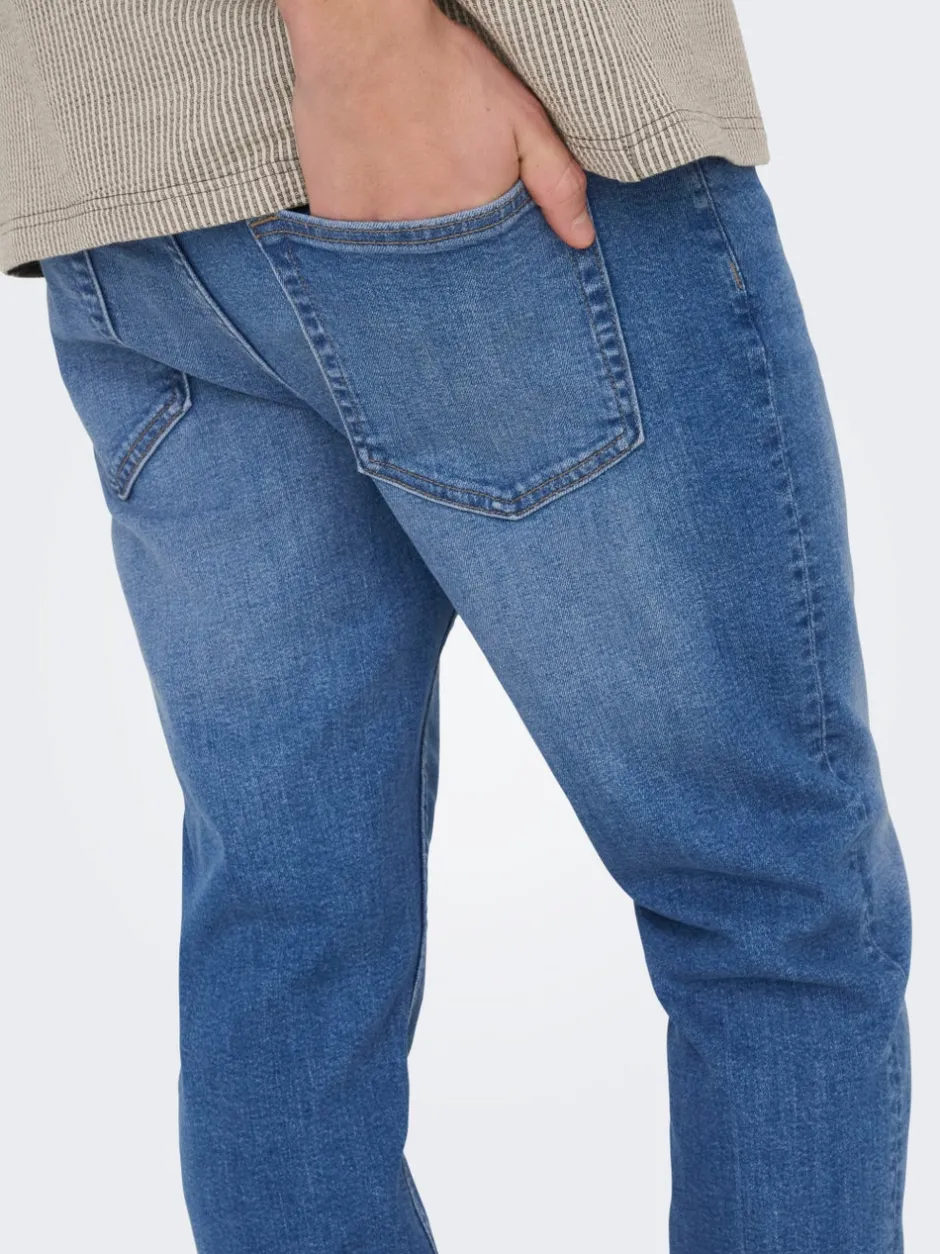 ONSYOKE Mellemhøj talje Tapered fit Jeans Jeans|Jeans