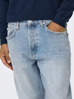 Discount ONSYOKE Mellemhøj talje Tapered fit Jeans Jeans|Jeans