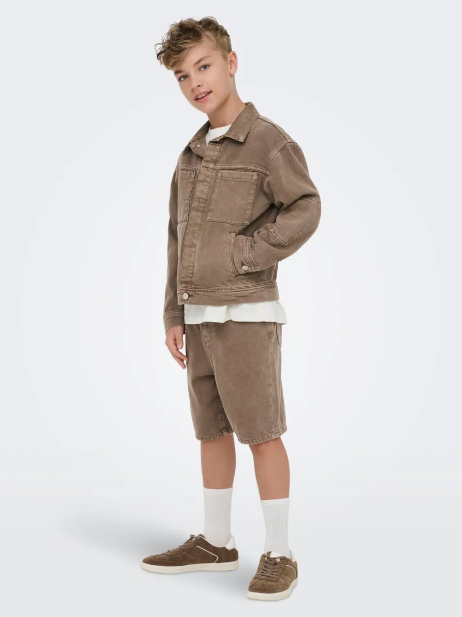 Clearance OSJFADE Mellemhøj talje Loose fit Shorts Børn Tøj·Shorts
