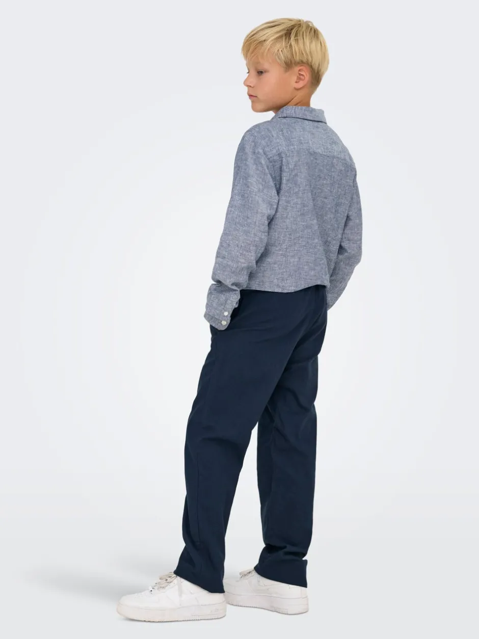 OSJLINUS Tapered fit Hør Bukser Børn Tøj·Bukser