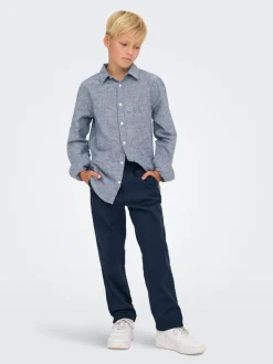 OSJLINUS Tapered fit Hør Bukser Børn Tøj·Bukser