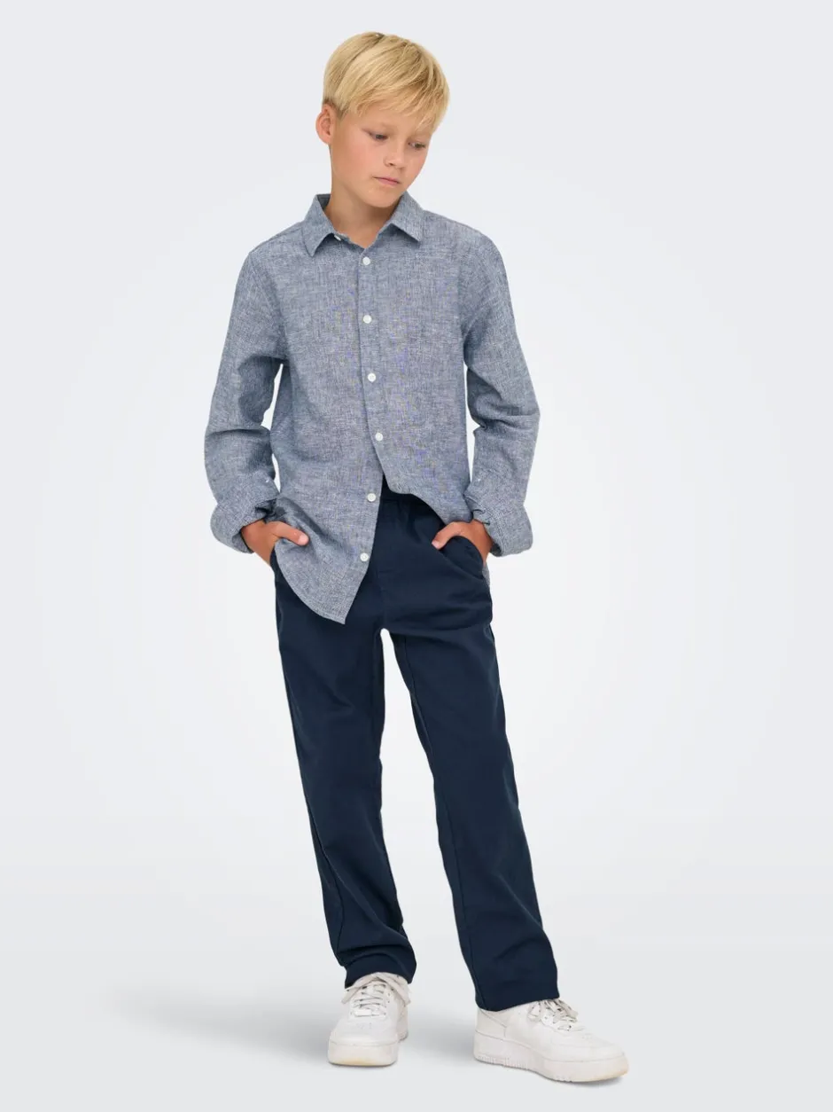OSJLINUS Tapered fit Hør Bukser Børn Tøj·Bukser
